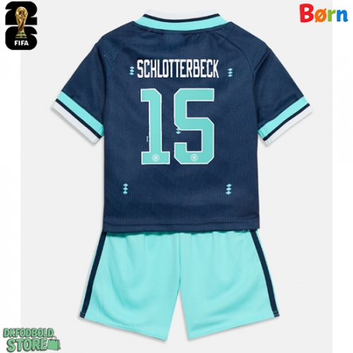 Tyskland Nico Schlotterbeck #15 Replika Babytøj Udebanesæt Børn VM 2026 Kortærmet (+ Korte bukser)